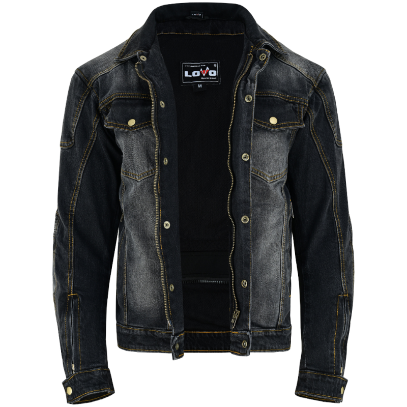 Veste moto en jean élastique ajustée | Blouson de moto