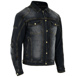 Giacca in jeans elasticizzata aderente per moto | Giacca da moto