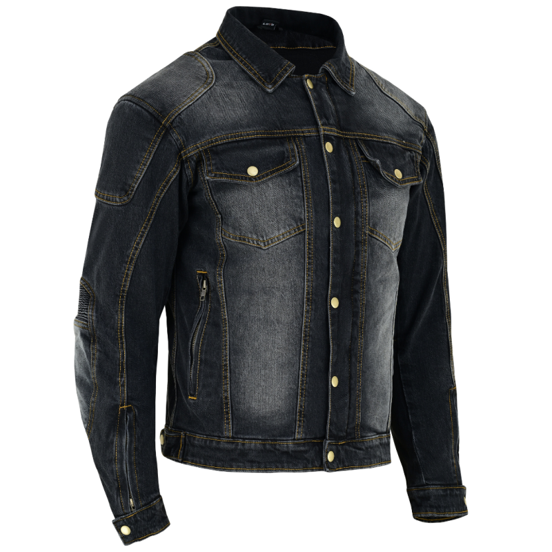 Veste moto en jean élastique ajustée | Blouson de moto