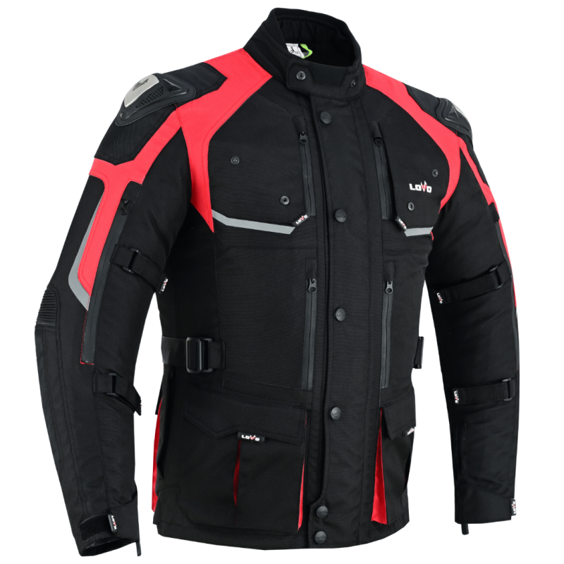 Jaqueta Premium 3/4 para moto de três camadas, adequada para as quatro estações, fluorescente para homens