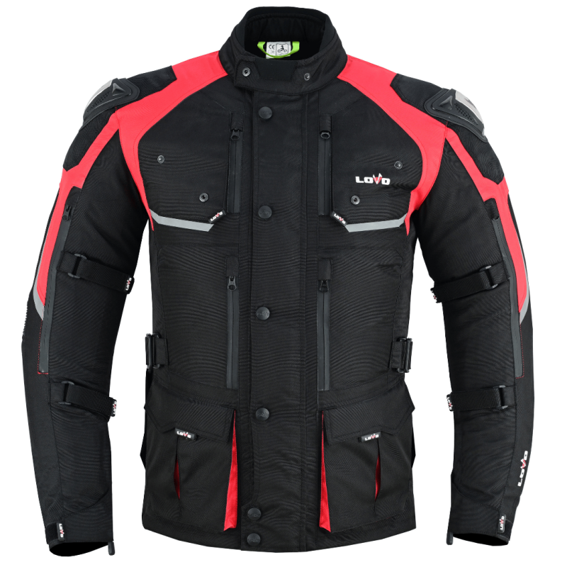 Jaqueta Premium 3/4 para moto de três camadas, adequada para as quatro estações, fluorescente para homens