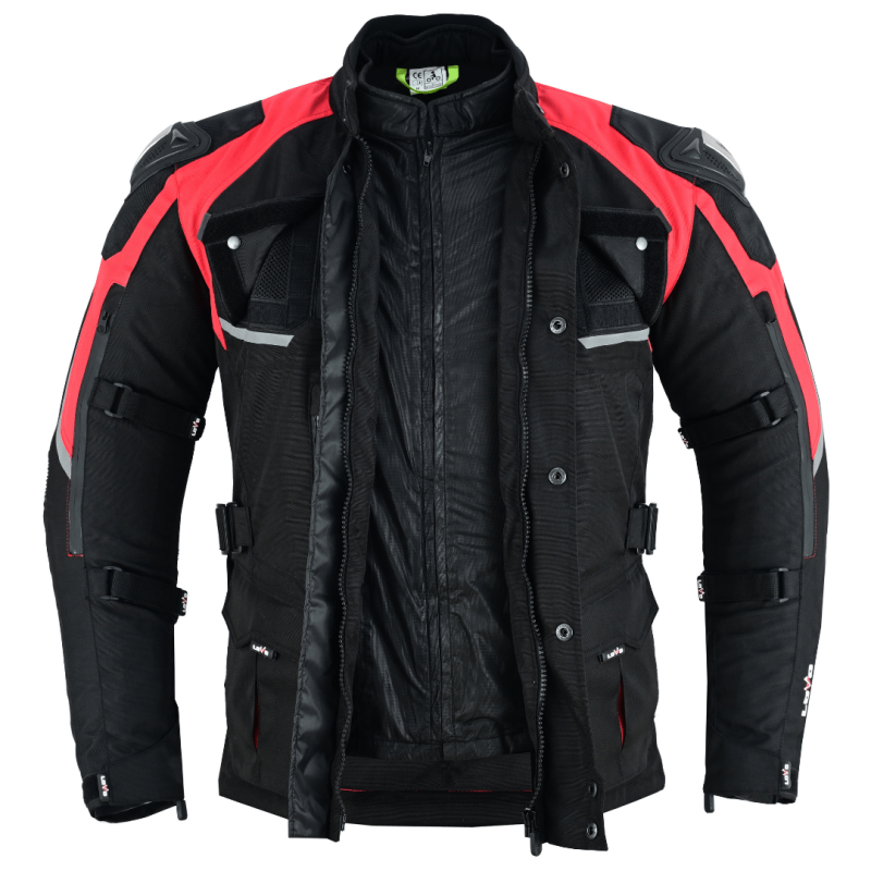 Jaqueta Premium 3/4 para moto de três camadas, adequada para as quatro estações, fluorescente para homens