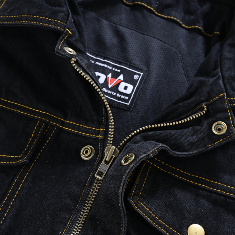 Chaqueta vaquera elástica ajustada para moto | Cazadora de moto
