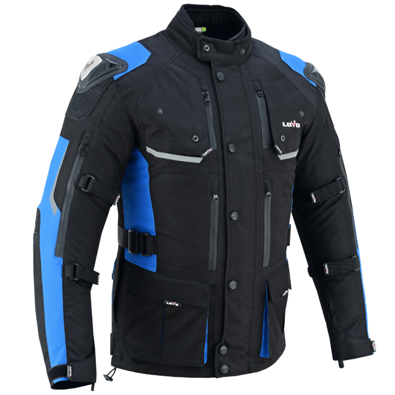 Jaqueta de motocicleta 3/4 de três camadas premium para todas as estações (para homens)