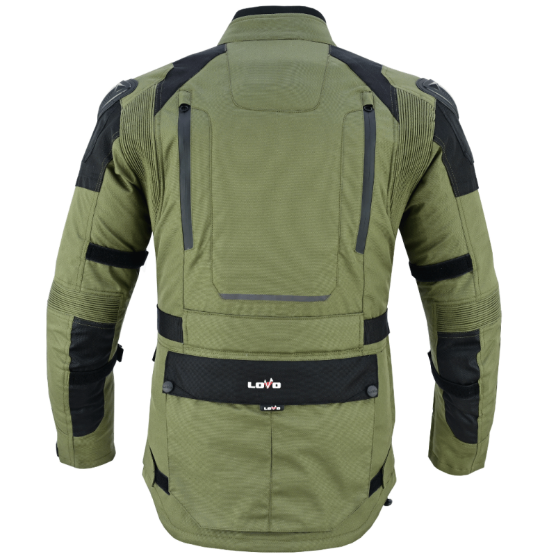 Chaqueta de moto 3/4 de tres capas premium para todas las estaciones (para hombre)