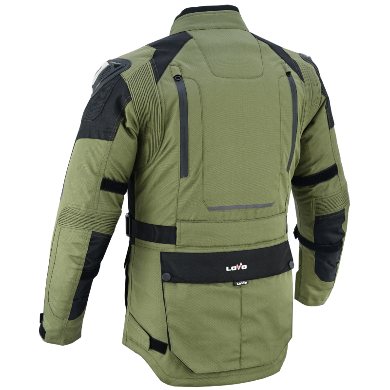 Chaqueta de moto 3/4 de tres capas premium para todas las estaciones (para hombre)