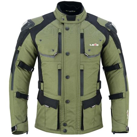 Jaqueta de motocicleta 3/4 de três camadas premium para todas as estações (para homens)