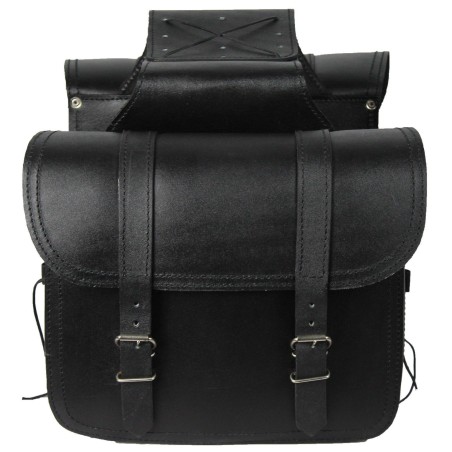 MOTORCYCLE LEATHER SADDLEBAGS 14 X 2 LITERS