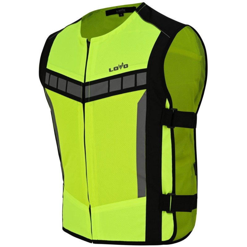 LvIs02_Guard – Zweilagige Motorrad-Warnweste – Reflektierend, Gelb