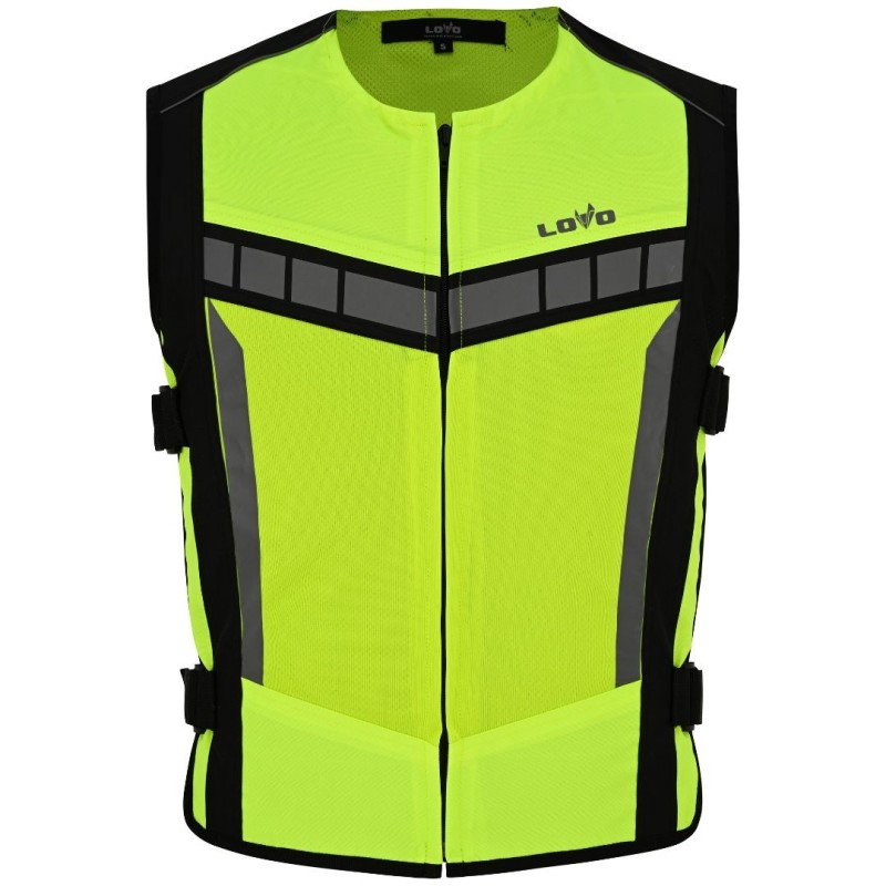 LvIs02_Guard – Chaleco de Moto de Alta Visibilidad de Doble Capa – Reflectante, Amarillo
