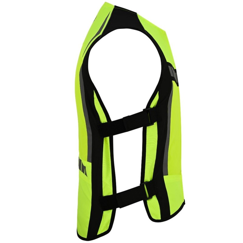 LvIs02_Guard – Chaleco de Moto de Alta Visibilidad de Doble Capa – Reflectante, Amarillo
