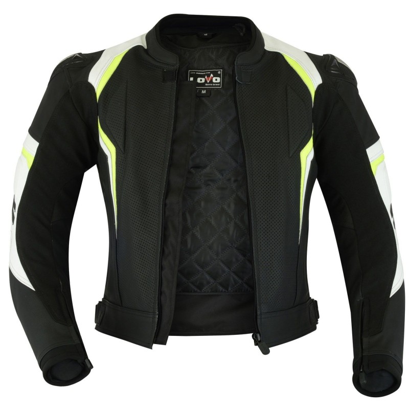 Jaqueta de couro para moto (Unisex)