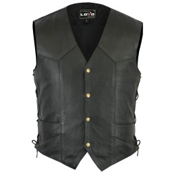 Motorcycle leather vest Unisex
