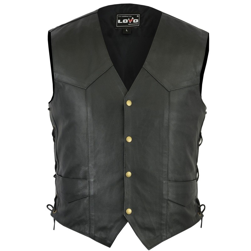 Motorrad Lederwesten Unisex