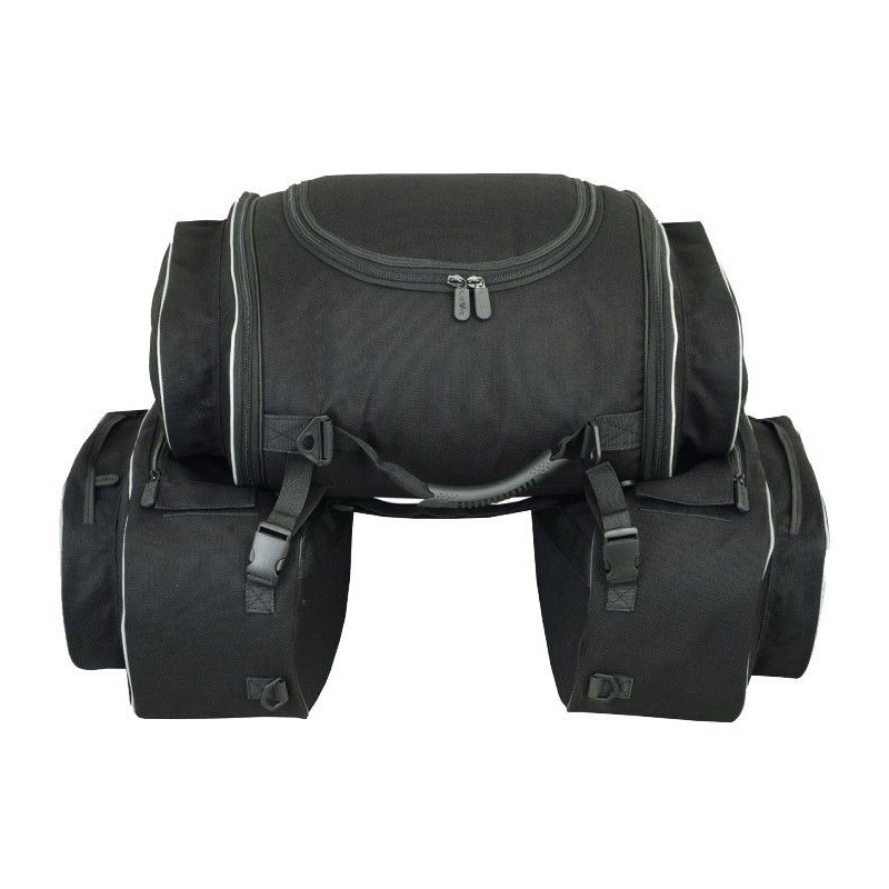 LV507-Travel (74 LITROS) ALFORJAS LATERALES CON BOLSA TRASERA PARA MOTO