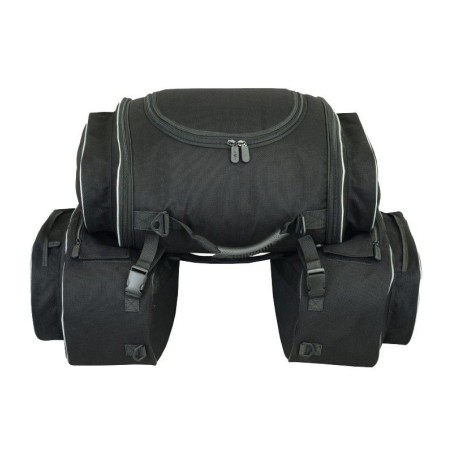 LV507-Travel (74 LITROS) ALFORJAS LATERALES CON BOLSA TRASERA PARA MOTO