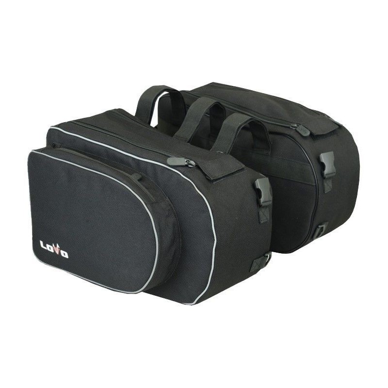 LV507-Travel (74 LITROS) ALFORJAS LATERALES CON BOLSA TRASERA PARA MOTO