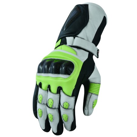 LvX28-Racer / Luvas de couro para moto (Unissex)