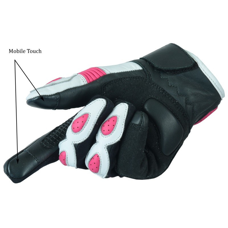 Guantes de piel para moto (Mujer)